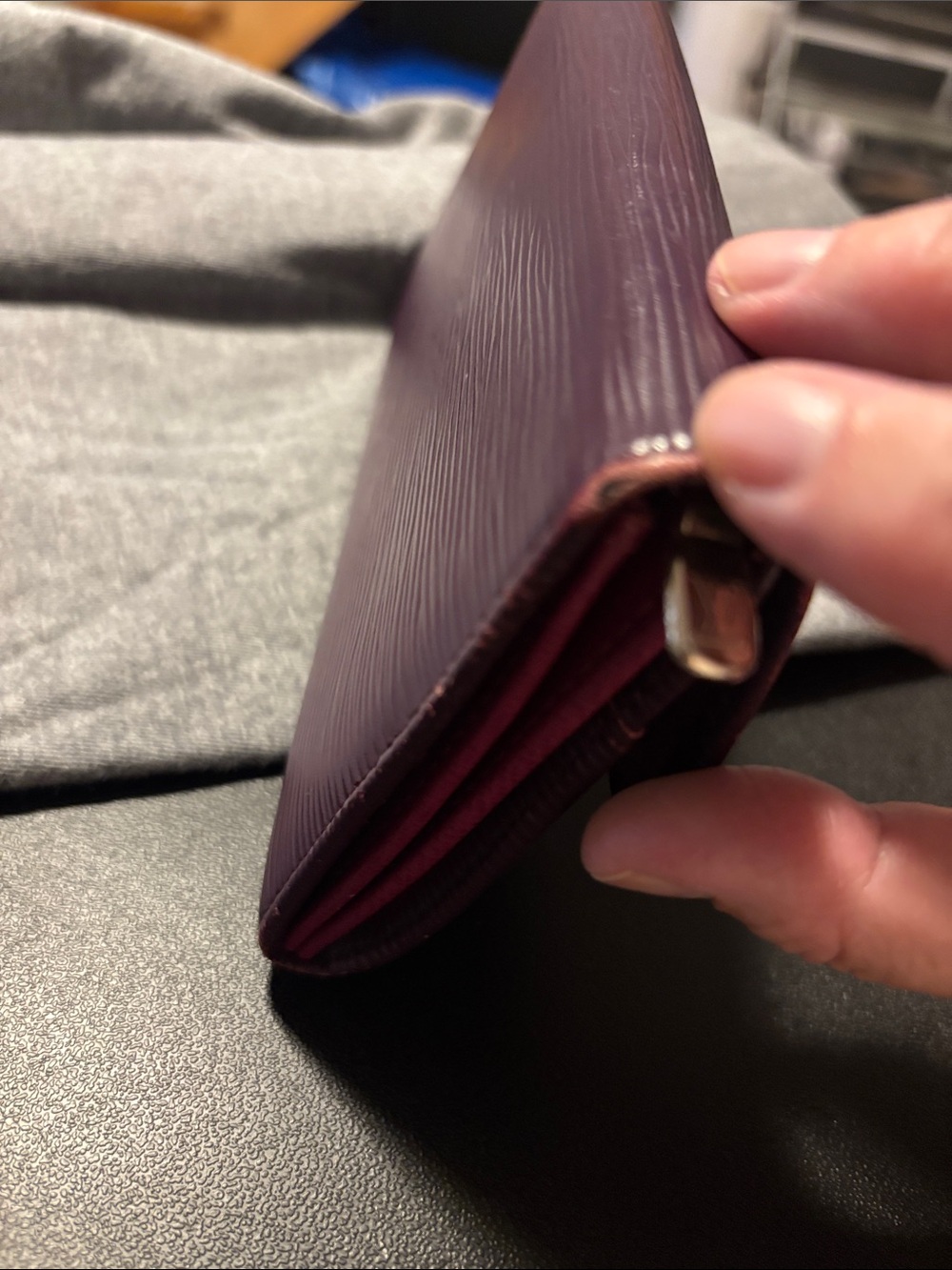 Louis Vuitton Epi Plum Textured Leather Wallet - Picture 12 of 12